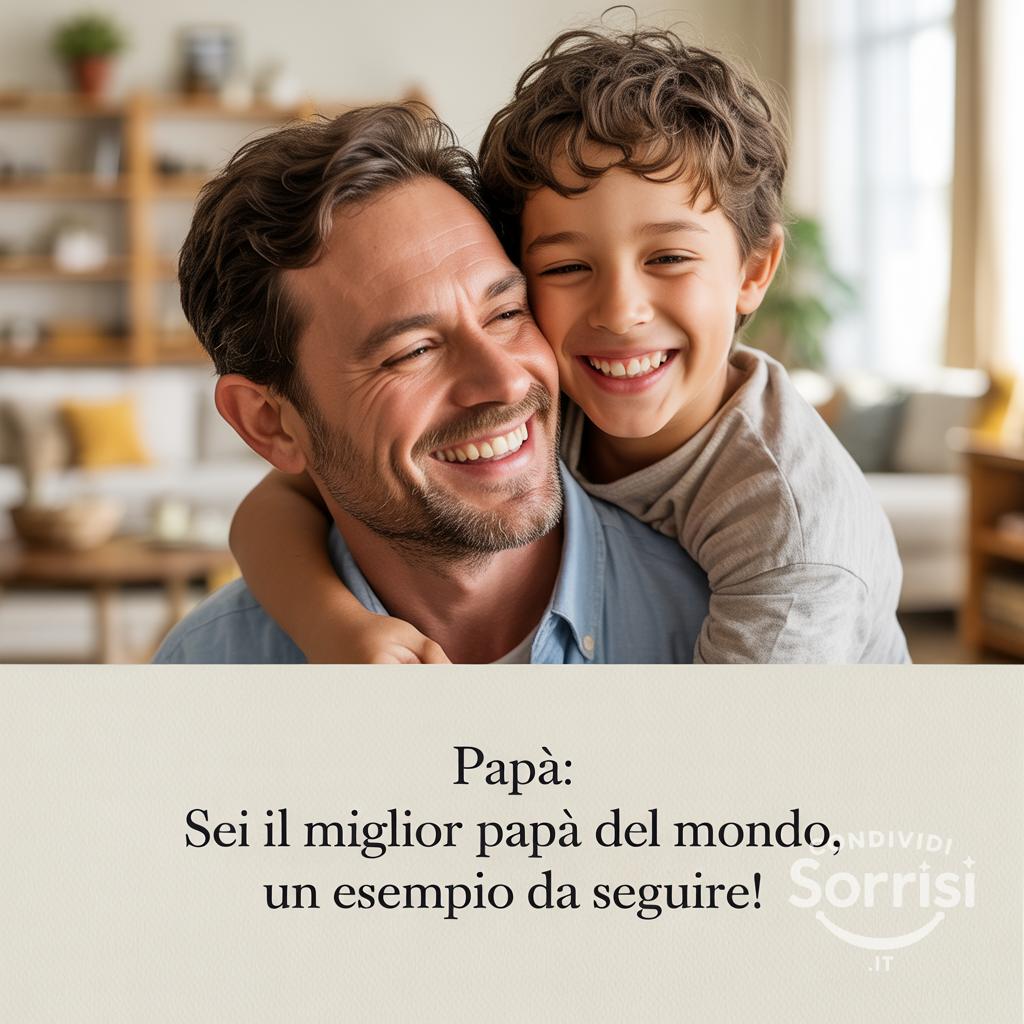 Papà: Sei il miglior papà del mondo, un esempio da seguire!