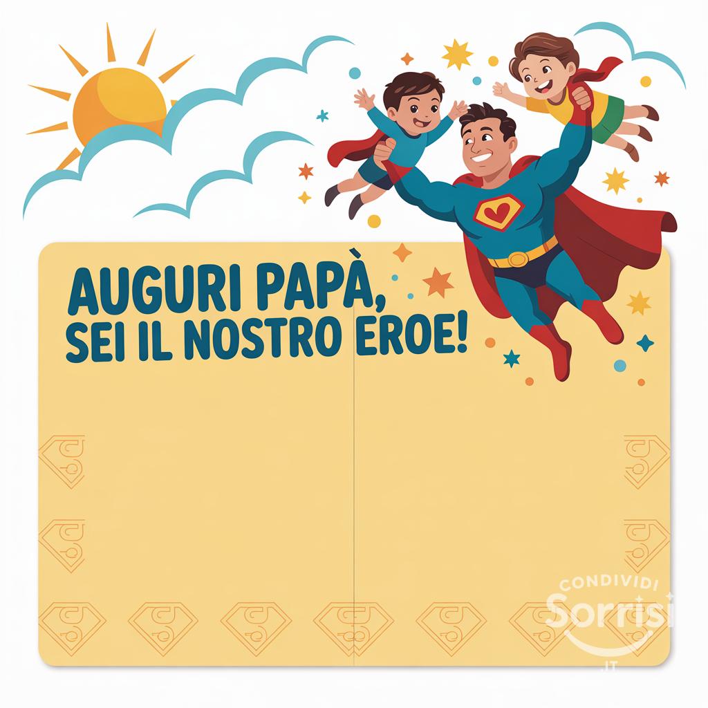 Auguri papà, sei il nostro eroe!