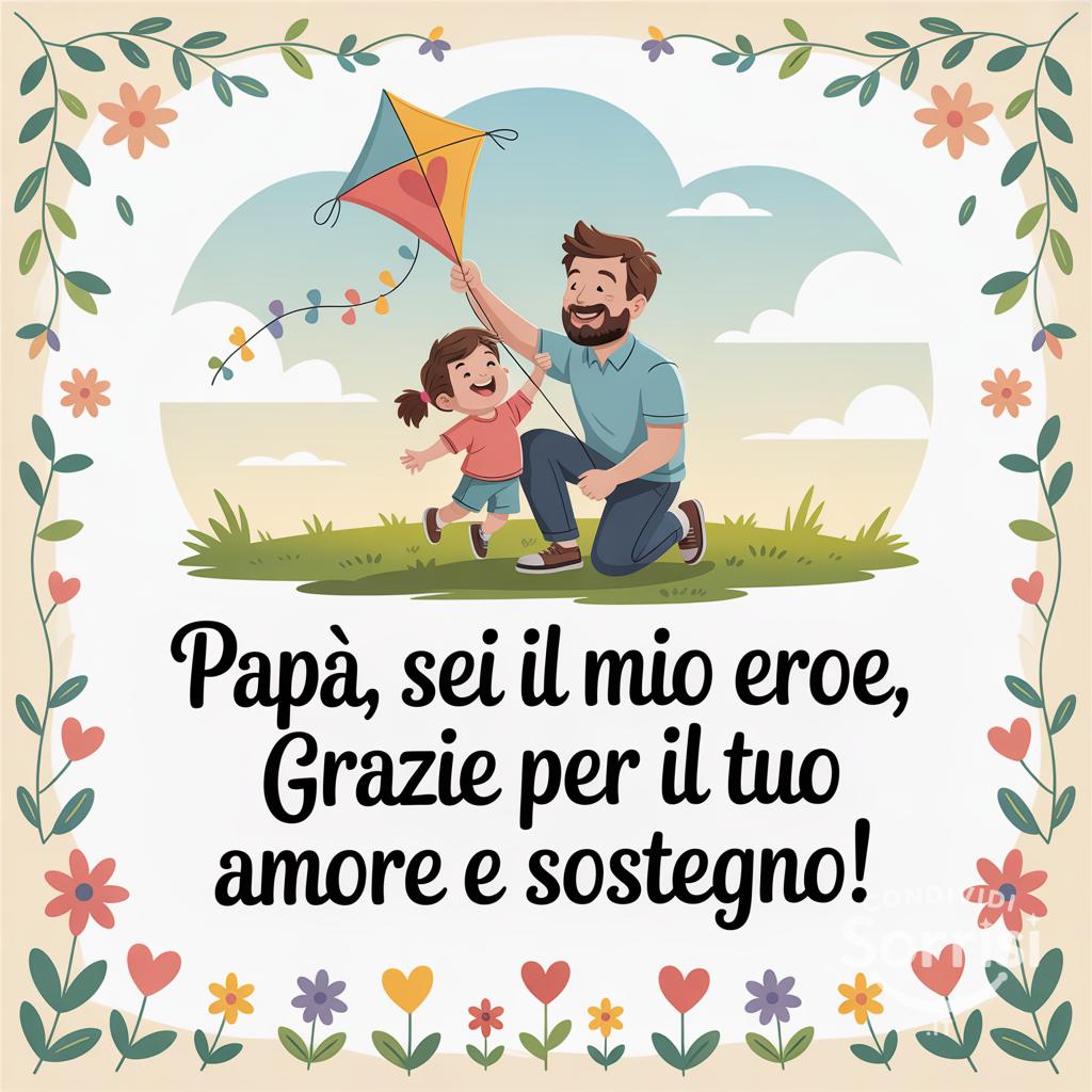 Papà, sei il mio eroe, grazie per il tuo amore e sostegno!
