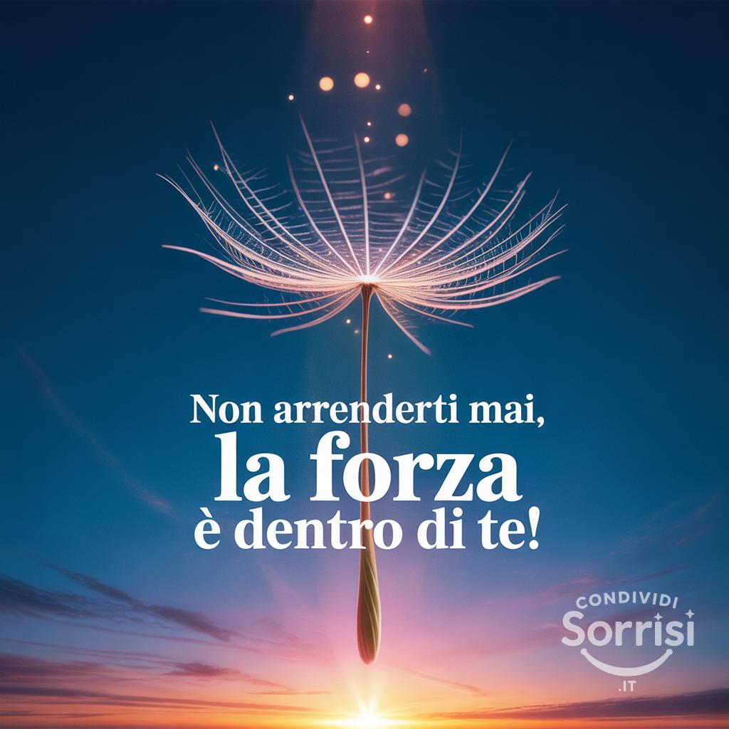 Non arrenderti mai, la forza è dentro di te!