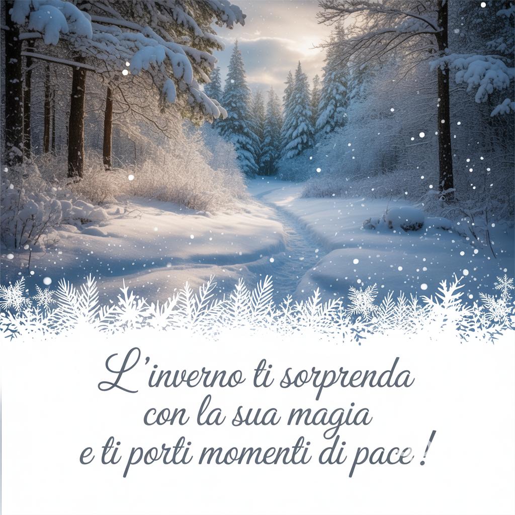 L'inverno ti sorprenda con la sua magia e ti porti momenti di pace!