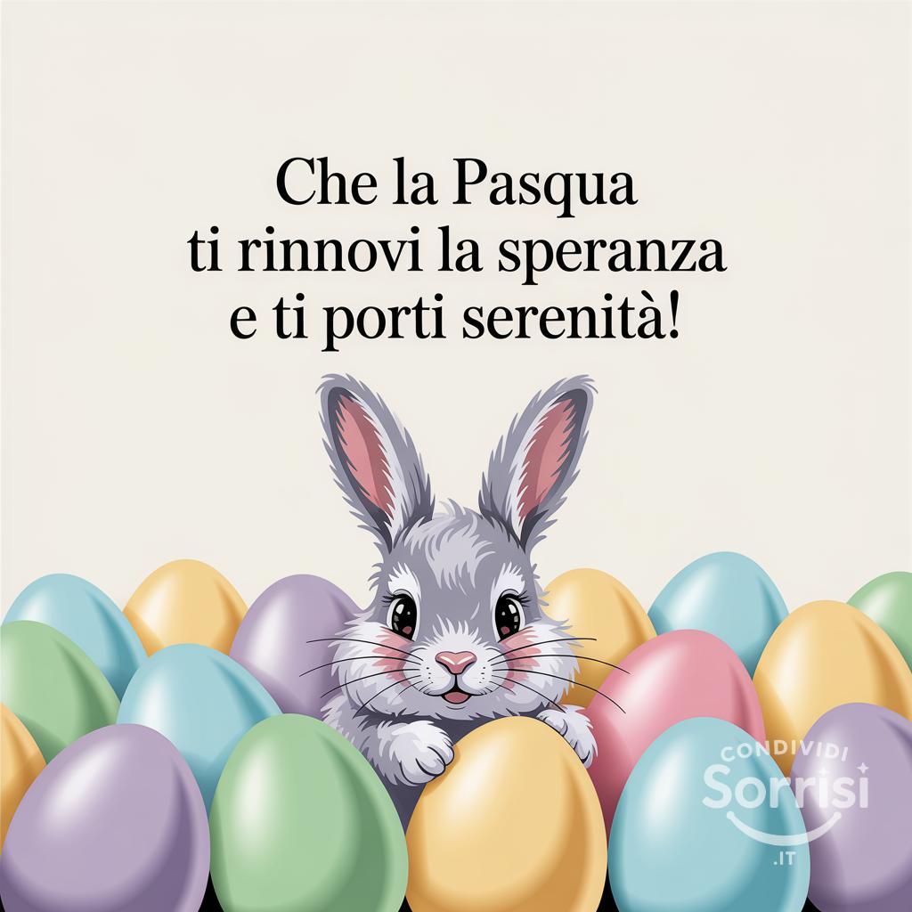 Che la Pasqua ti rinnovi la speranza e ti porti serenità!