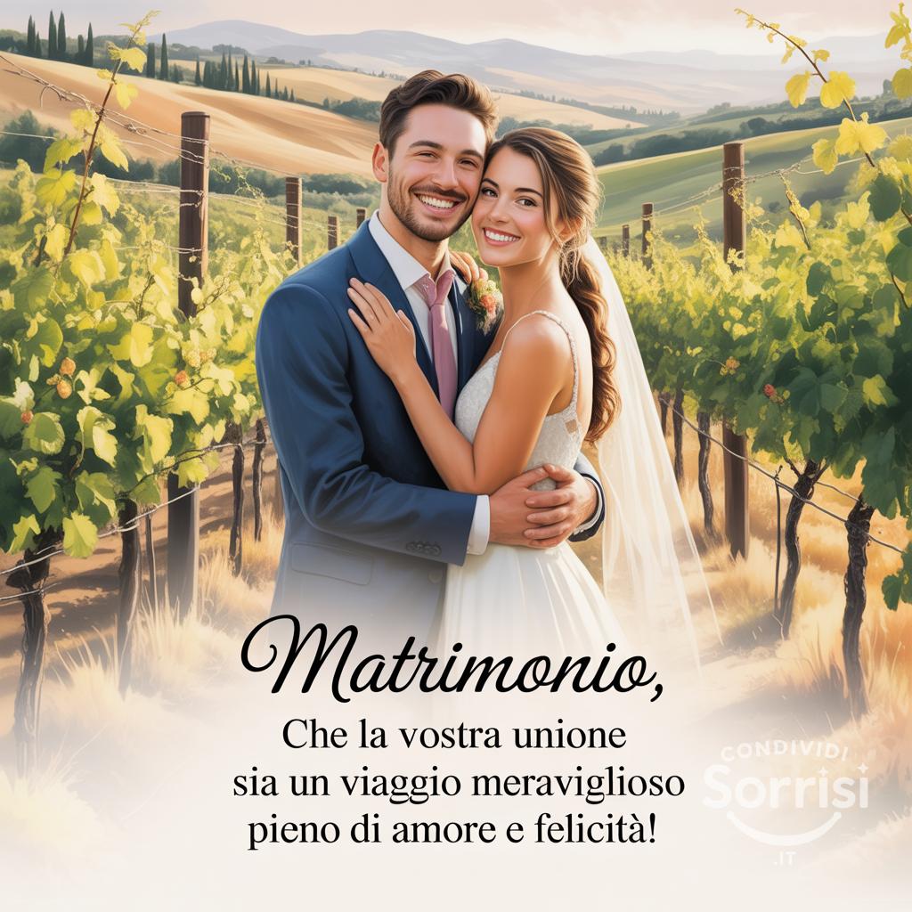 Matrimonio, che la vostra unione sia un viaggio meraviglioso pieno di amore e felicità!