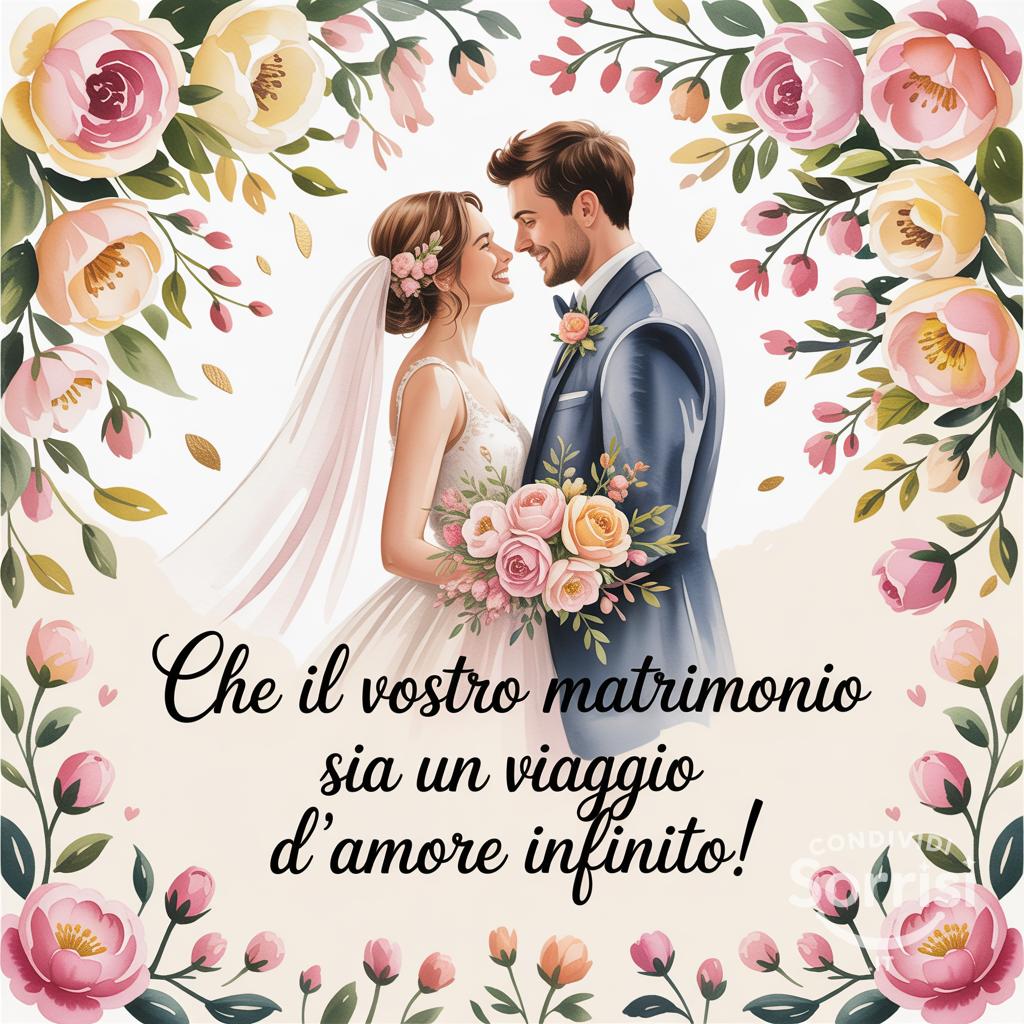 Che il vostro matrimonio sia un viaggio d'amore infinito!