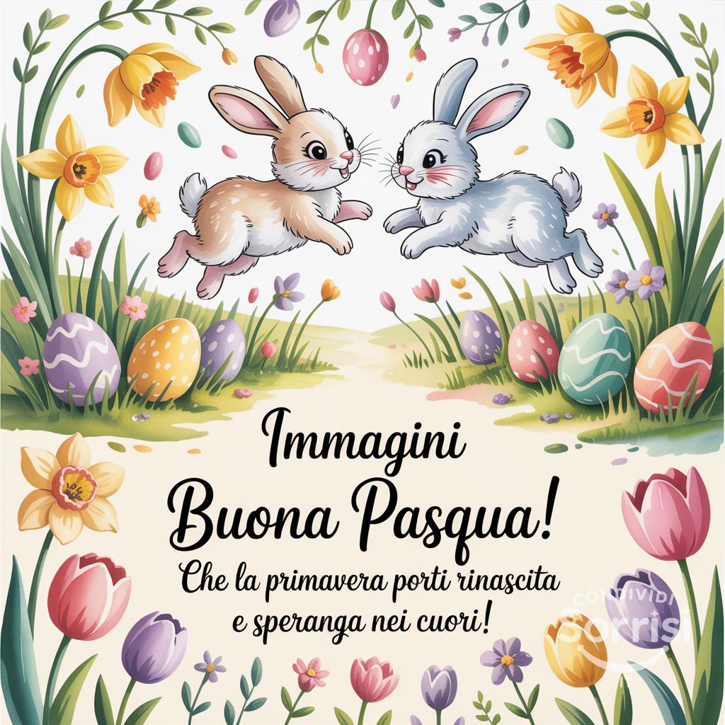 Immagini Buona Pasqua: Buona Pasqua! Che la primavera porti rinascita e speranza nei cuori!