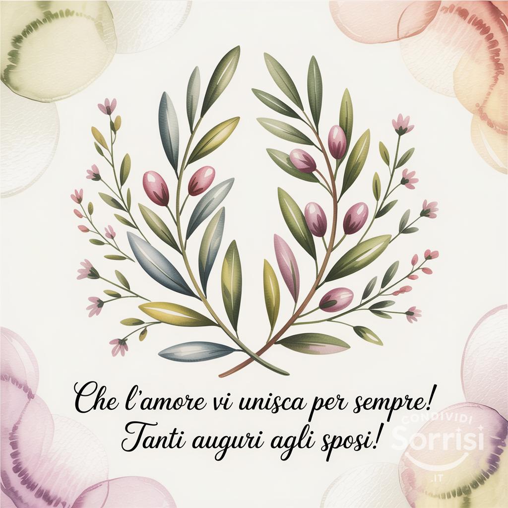 Che l'amore vi unisca per sempre! Tanti auguri agli sposi!
