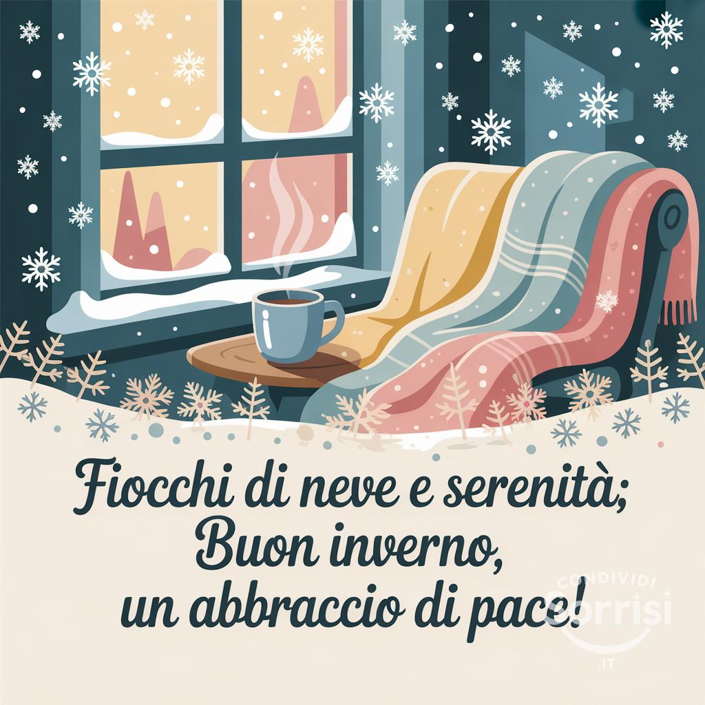 Fiocchi di neve e serenità: buon inverno, un abbraccio di pace!