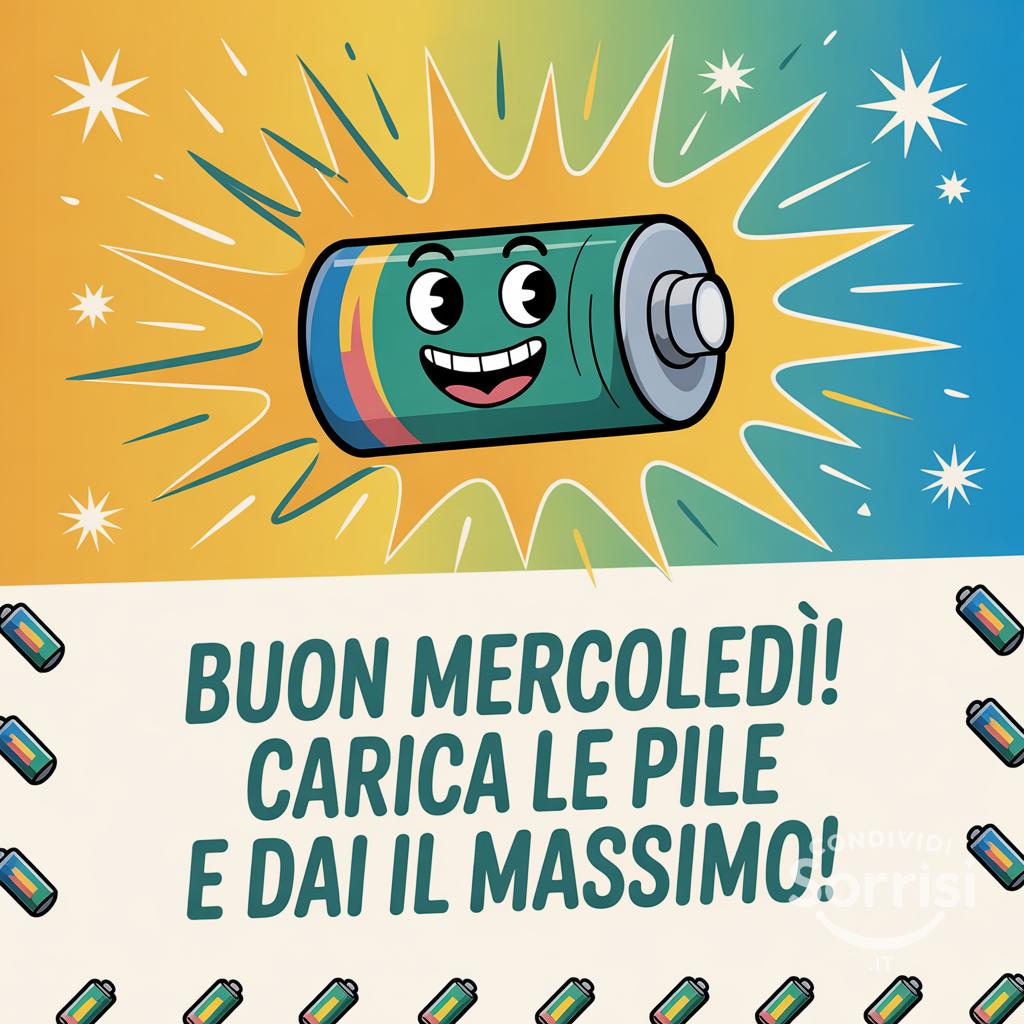 Buon Mercoledì! Carica le pile e dai il massimo!