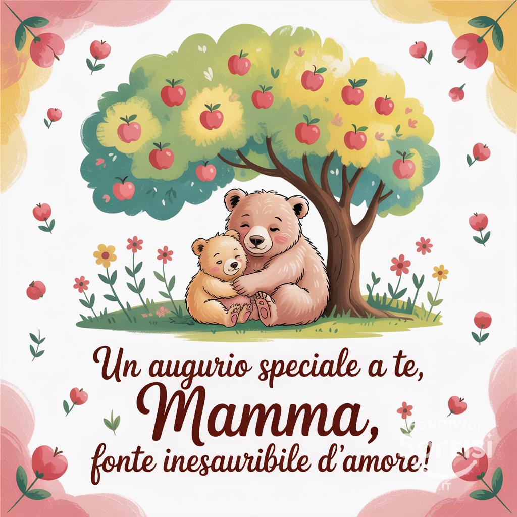 Un augurio speciale a te, mamma, fonte inesauribile d'amore!