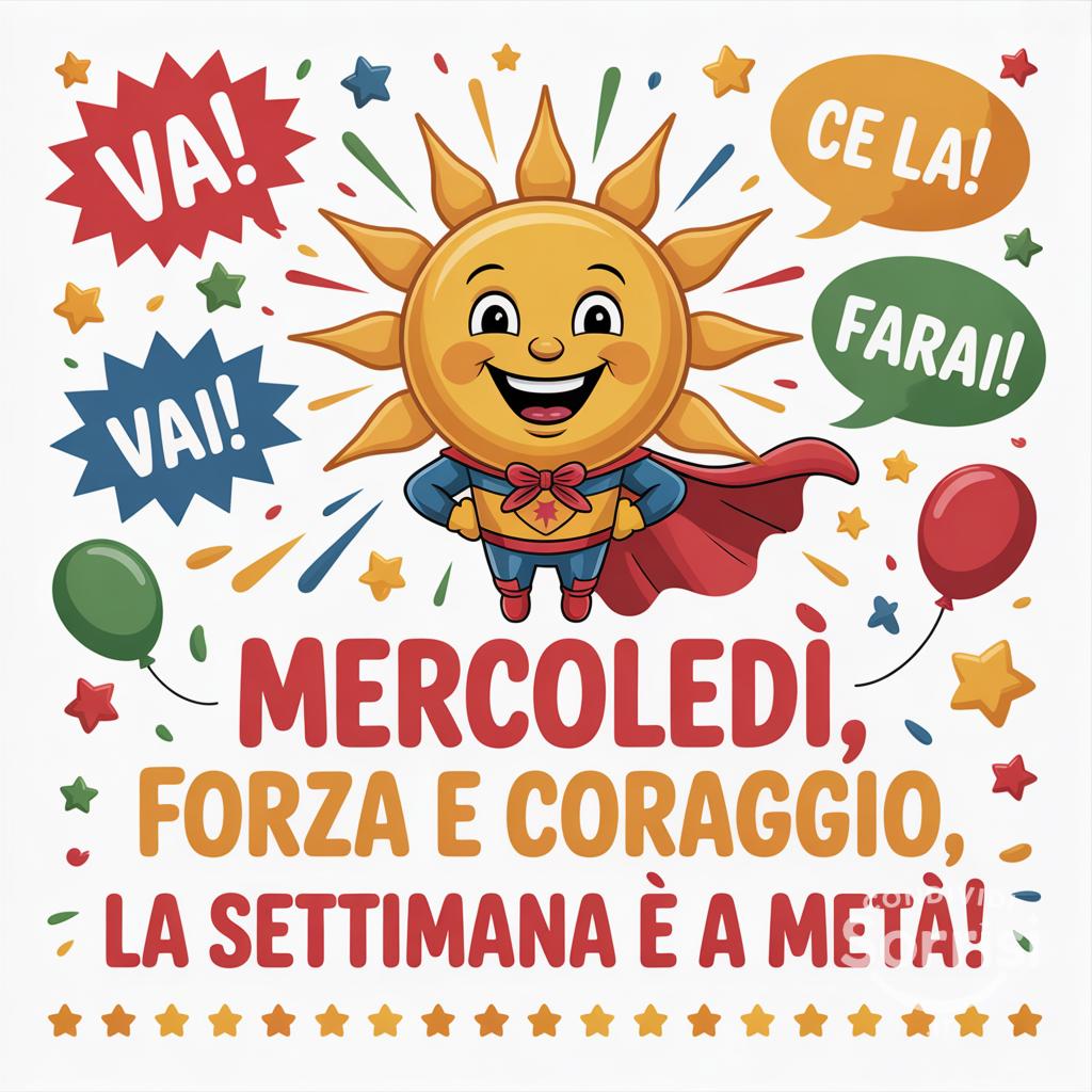 Mercoledì, forza e coraggio, la settimana è a metà!