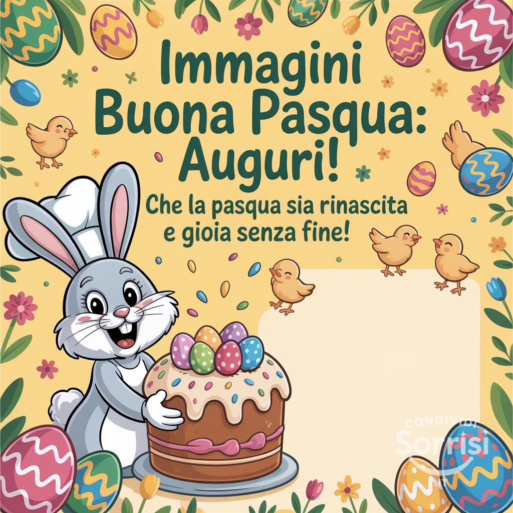 Immagini Buona Pasqua: Auguri! Che la Pasqua sia rinascita e gioia senza fine!