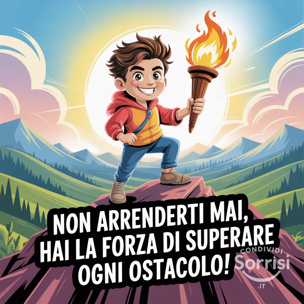 Non arrenderti mai, hai la forza di superare ogni ostacolo!