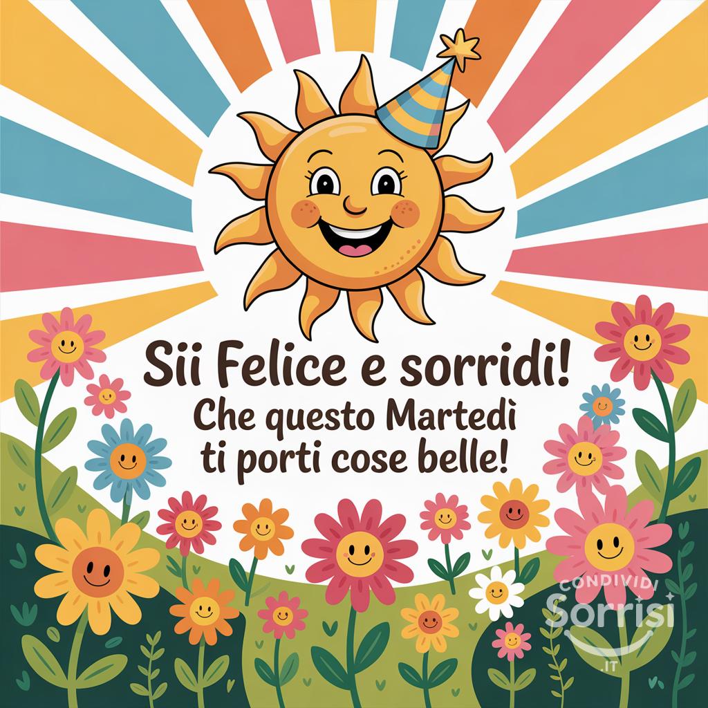 Sii felice e sorridi! Che questo martedì ti porti cose belle!