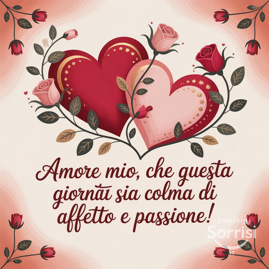 Amore mio, che questa giornata sia colma di affetto e passione!