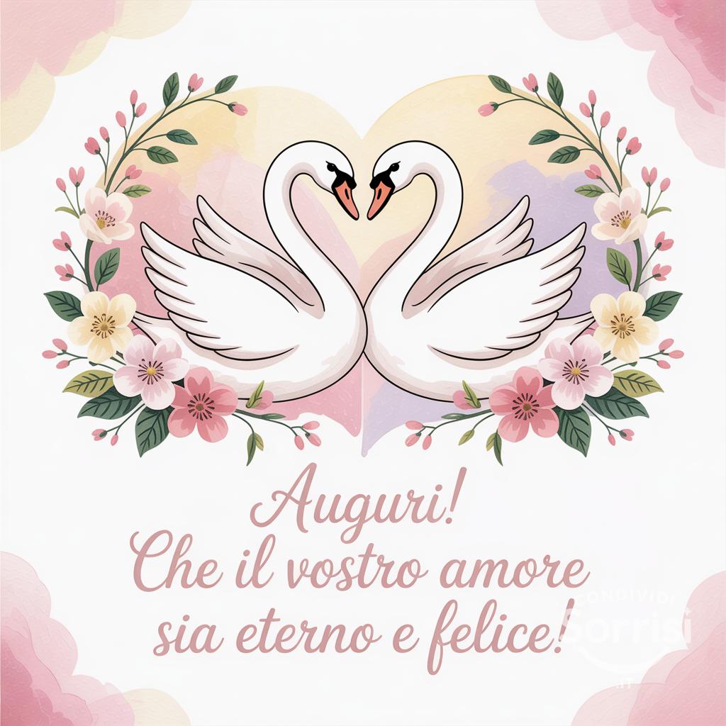 Auguri! Che il vostro amore sia eterno e felice!
