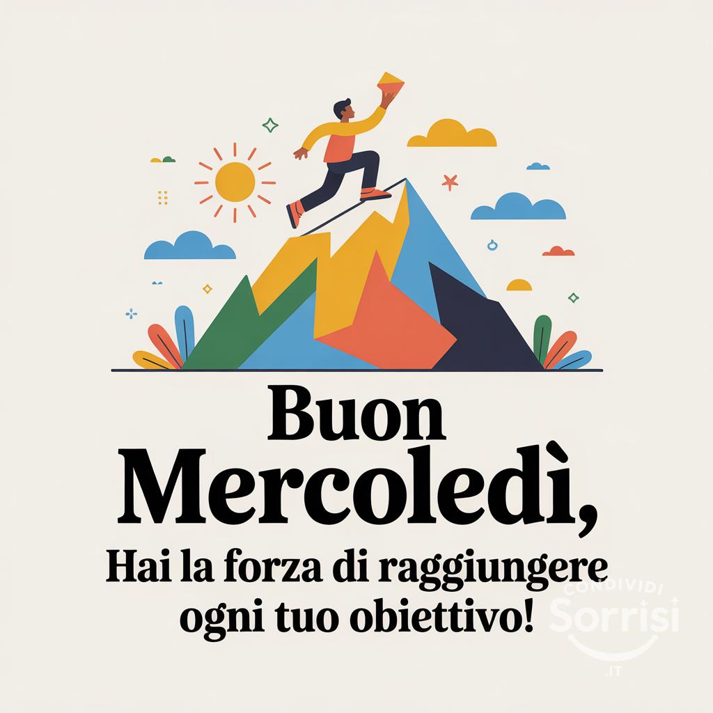 Buon mercoledì, hai la forza di raggiungere ogni tuo obiettivo!