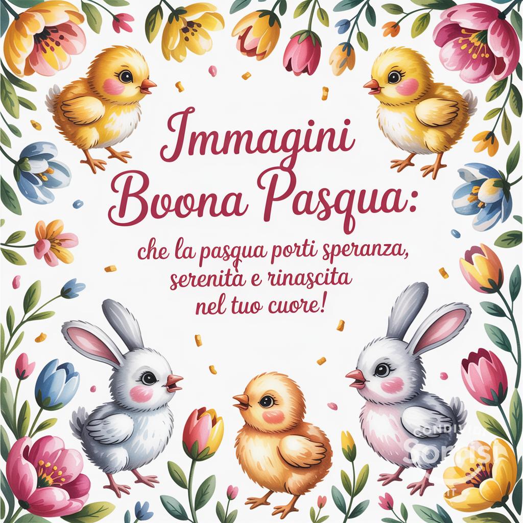 Immagini Buona Pasqua: Che la Pasqua porti speranza, serenità e rinascita nel tuo cuore!