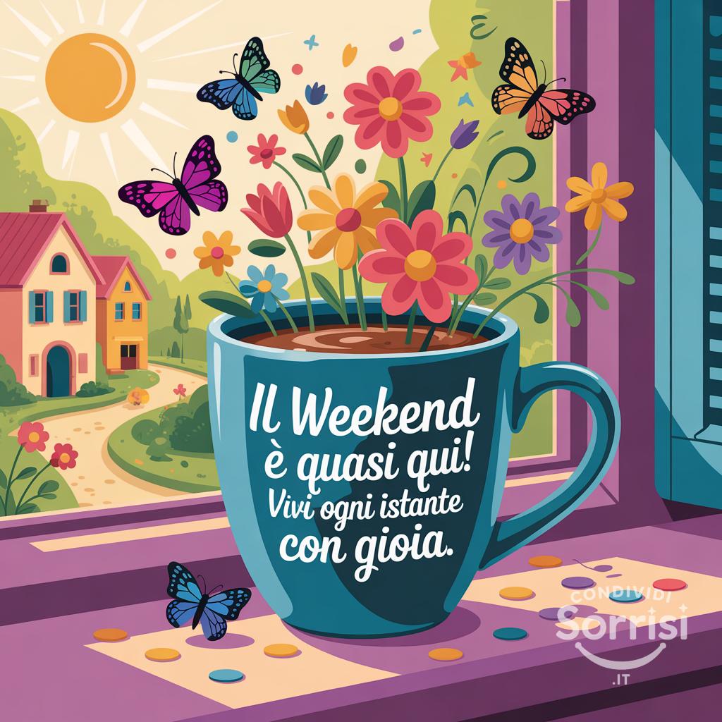 Il weekend è quasi qui! Vivi ogni istante con gioia.