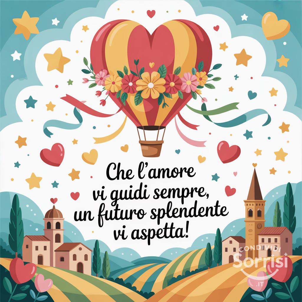 Che l'amore vi guidi sempre, un futuro splendente vi aspetta!