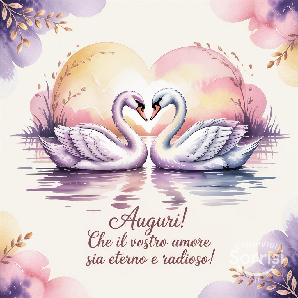 Auguri! Che il vostro amore sia eterno e radioso!