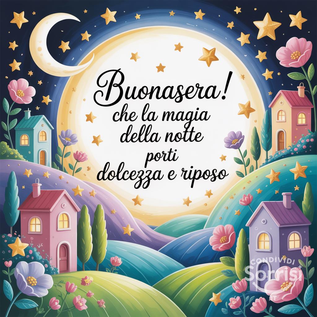 Buonasera! Che la magia della notte porti dolcezza e riposo
