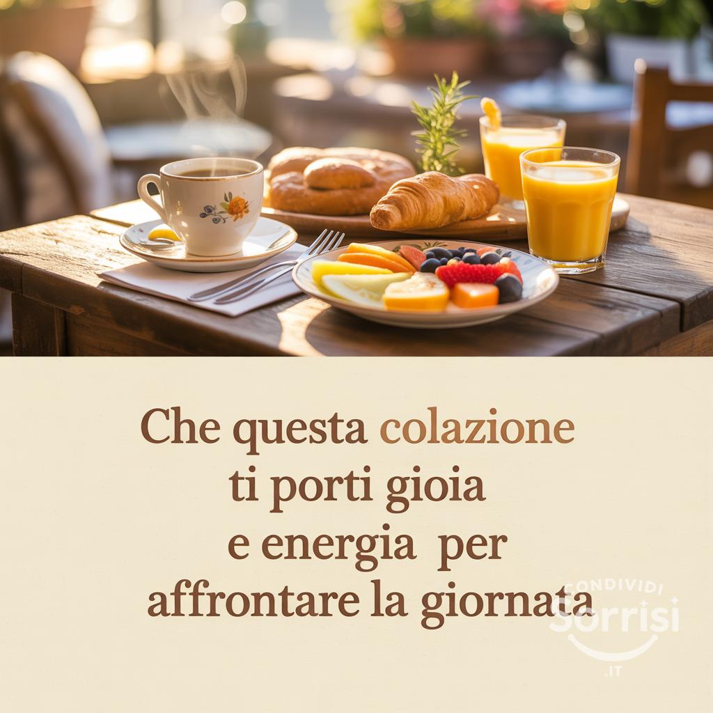 Che questa colazione ti porti gioia e energia per affrontare la giornata