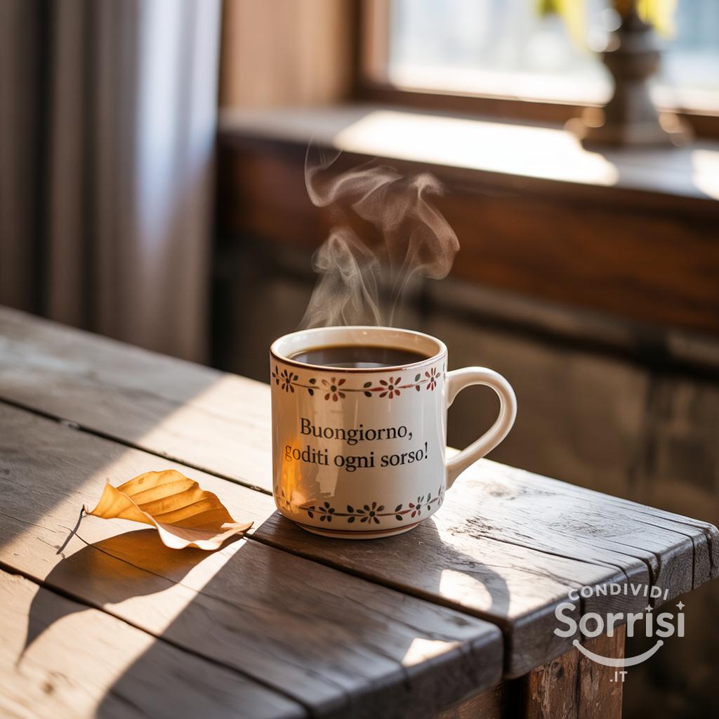 Buongiorno, goditi ogni sorso!