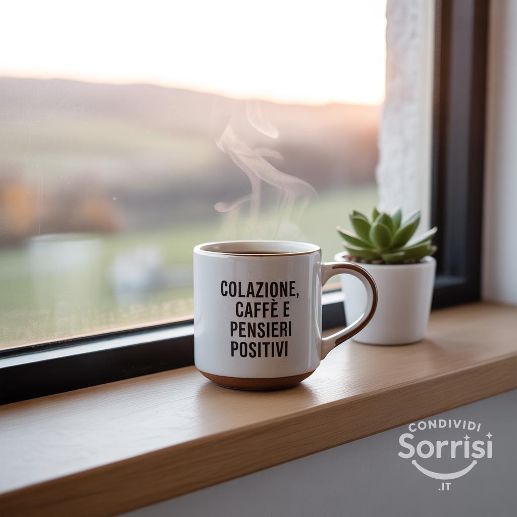Colazione, caffè e pensieri positivi