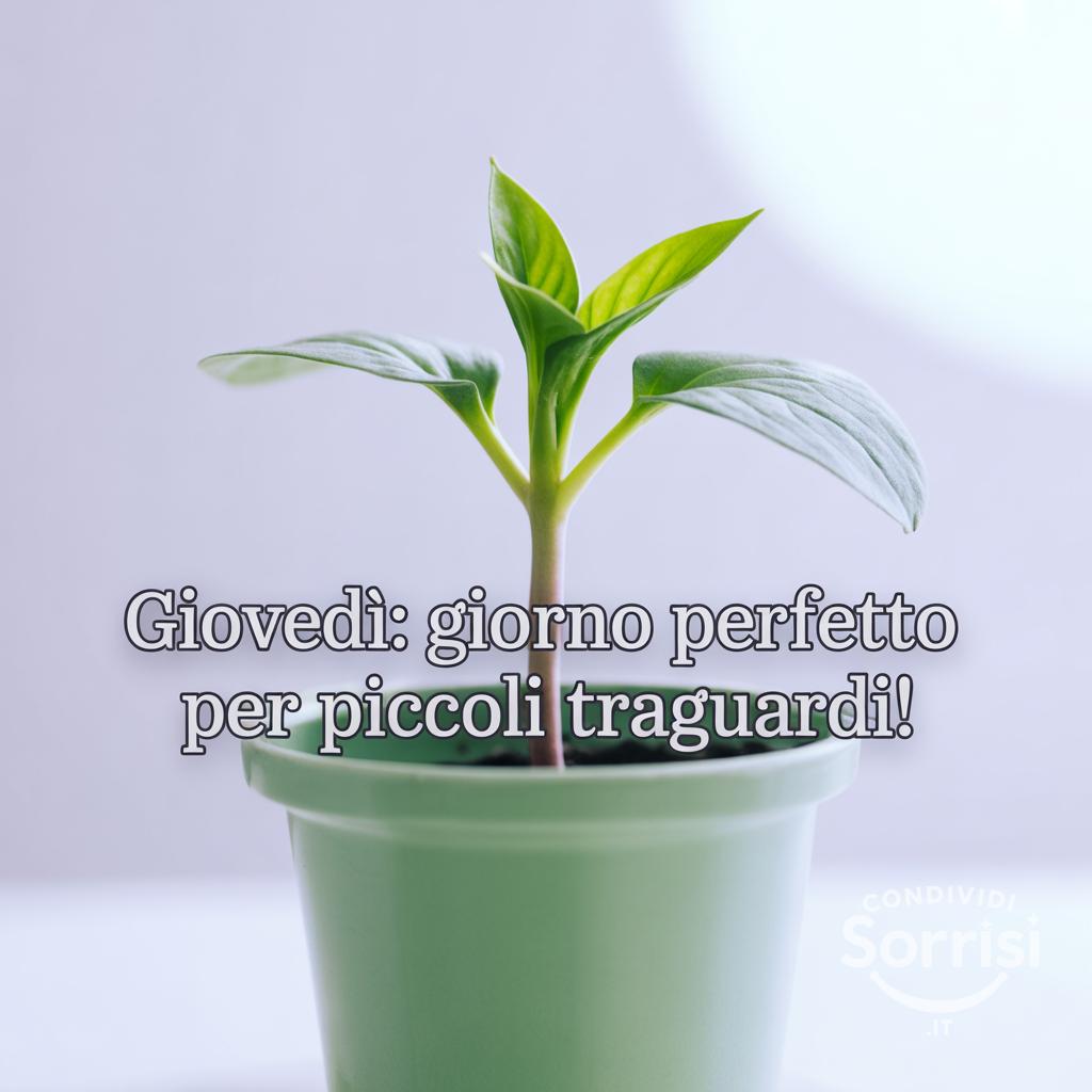 Giovedì: giorno perfetto per piccoli traguardi!