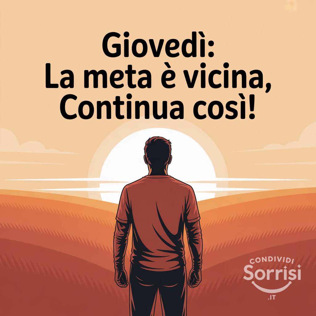 Giovedì: la meta è vicina, continua così!