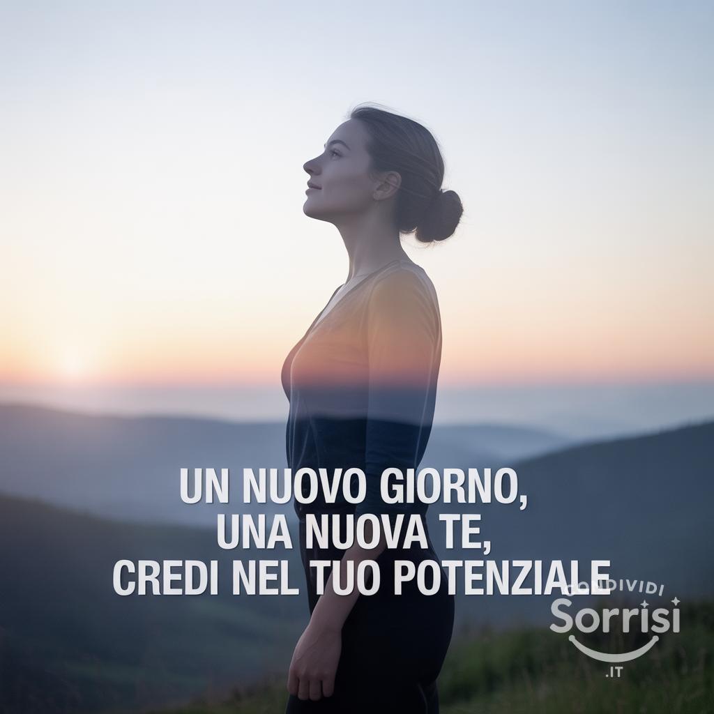 Un nuovo giorno, una nuova te, credi nel tuo potenziale