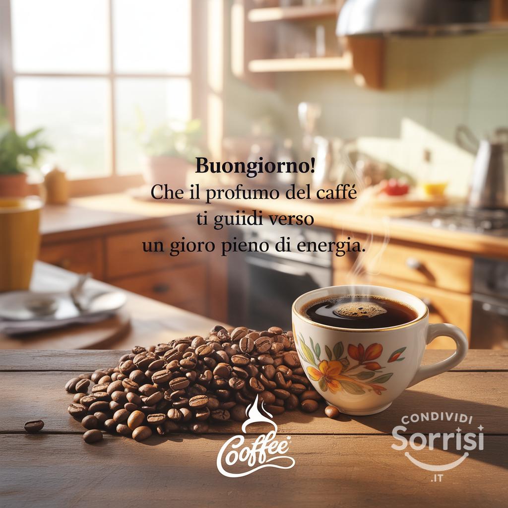 Buongiorno! Che il profumo del caffè ti guidi verso un giorno pieno di energia