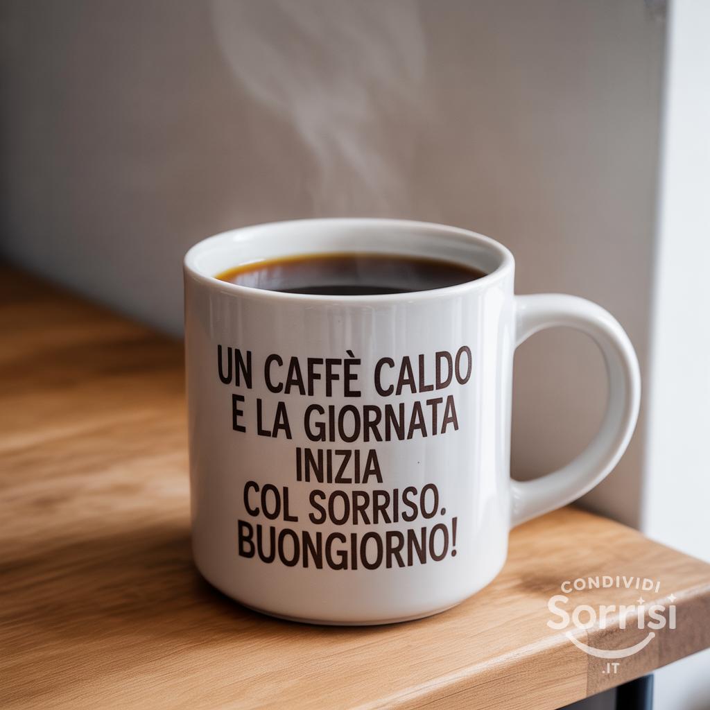 Un caffè caldo e la giornata inizia col sorriso. Buongiorno!