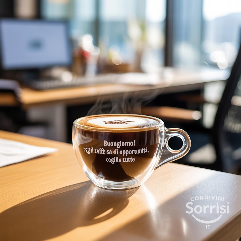 Buongiorno! Oggi il caffè sa di opportunità, coglile tutte