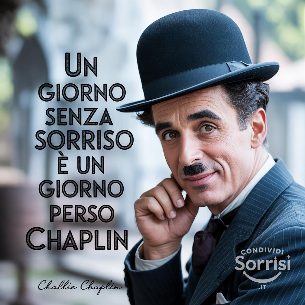 Un giorno senza sorriso è un giorno perso Charlie Chaplin