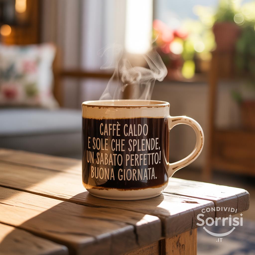 Caffè caldo e sole che splende, un sabato perfetto! Buona giornata