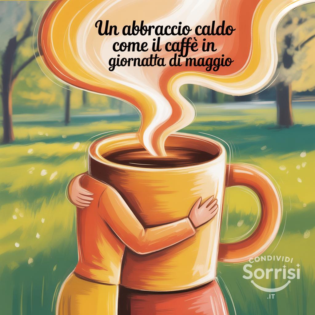 Un abbraccio caldo come il caffè in questa giornata di maggio