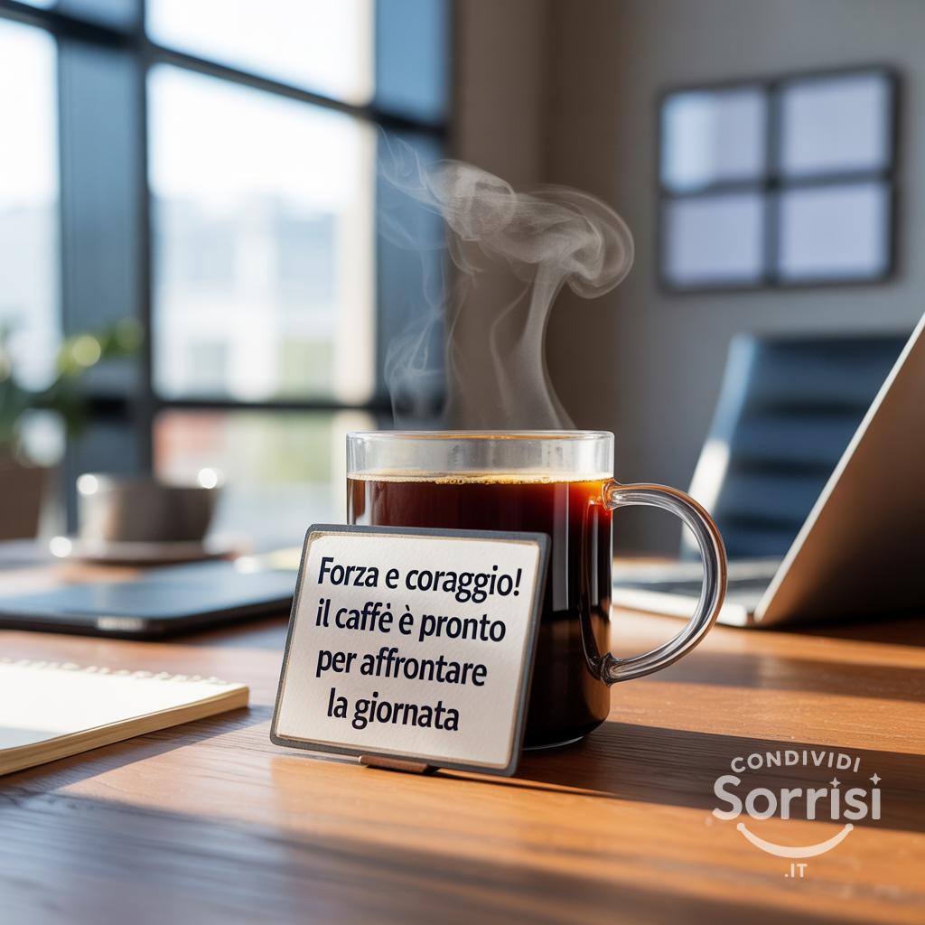 Forza e coraggio! Il caffè è pronto per affrontare la giornata
