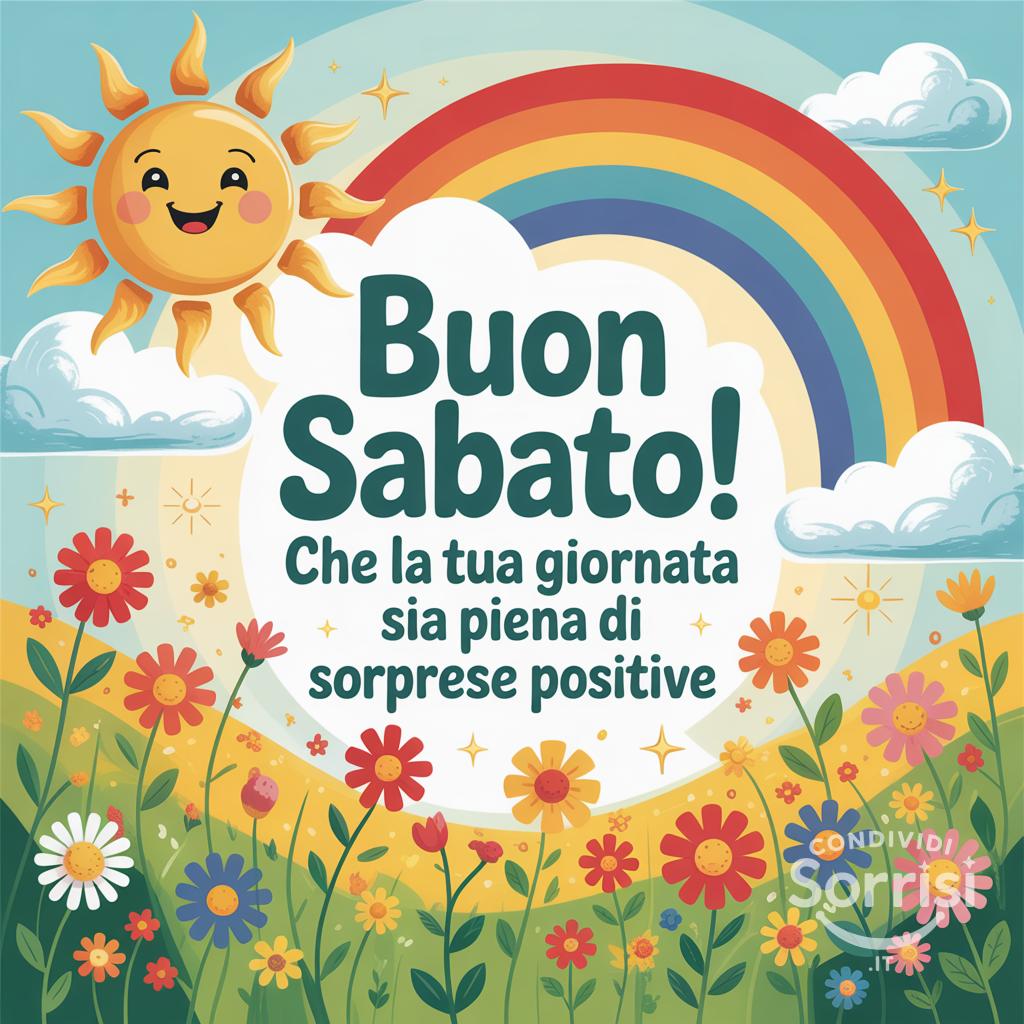 Buon sabato! Che la tua giornata sia piena di sorprese positive