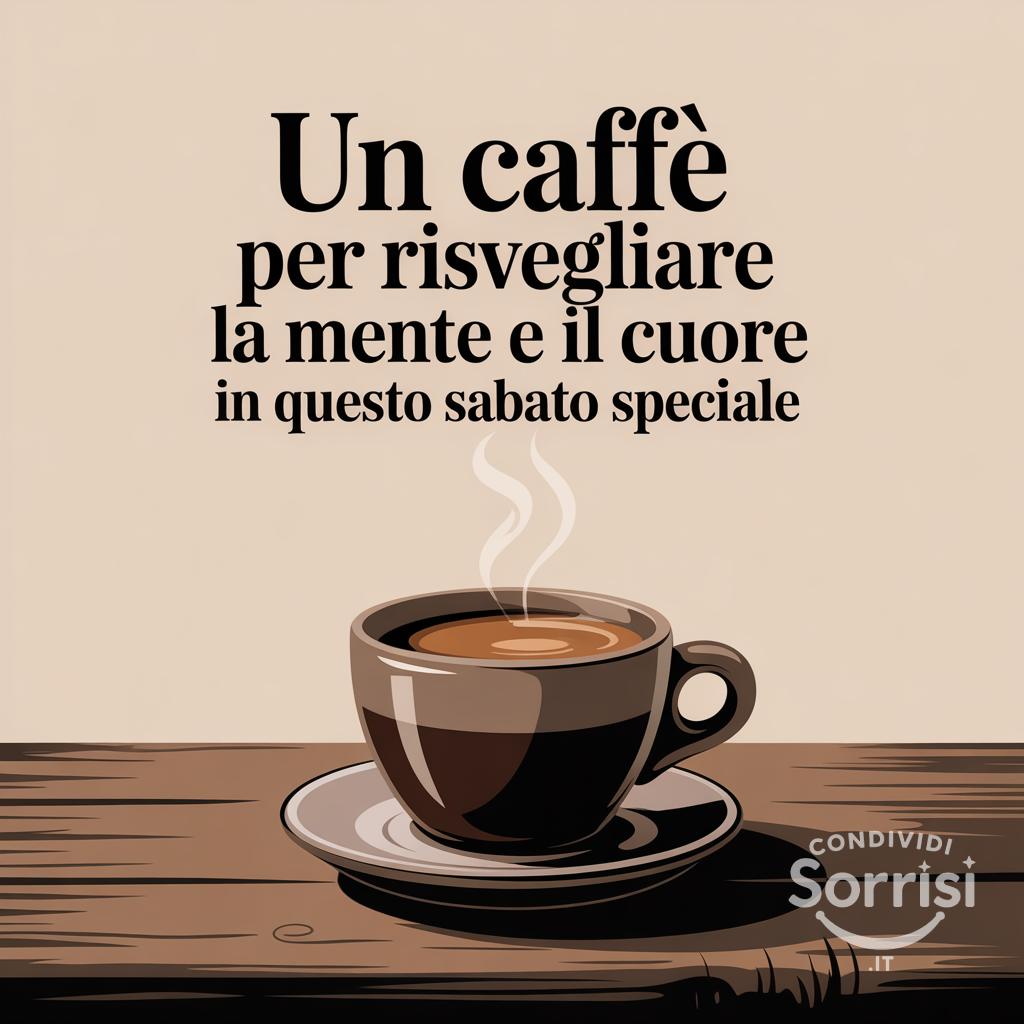 Un caffè per risvegliare la mente e il cuore in questo sabato speciale