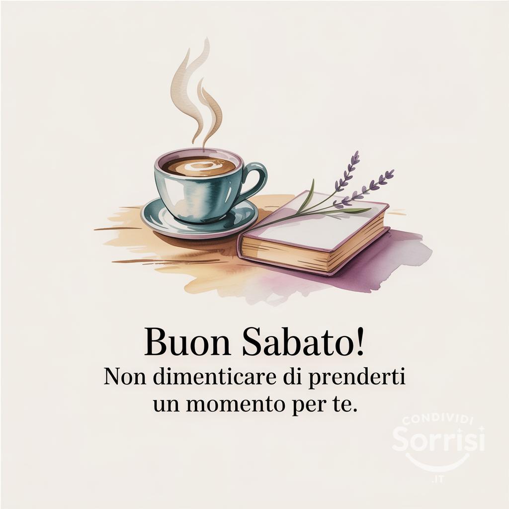 Buon sabato! Non dimenticare di prenderti un momento per te