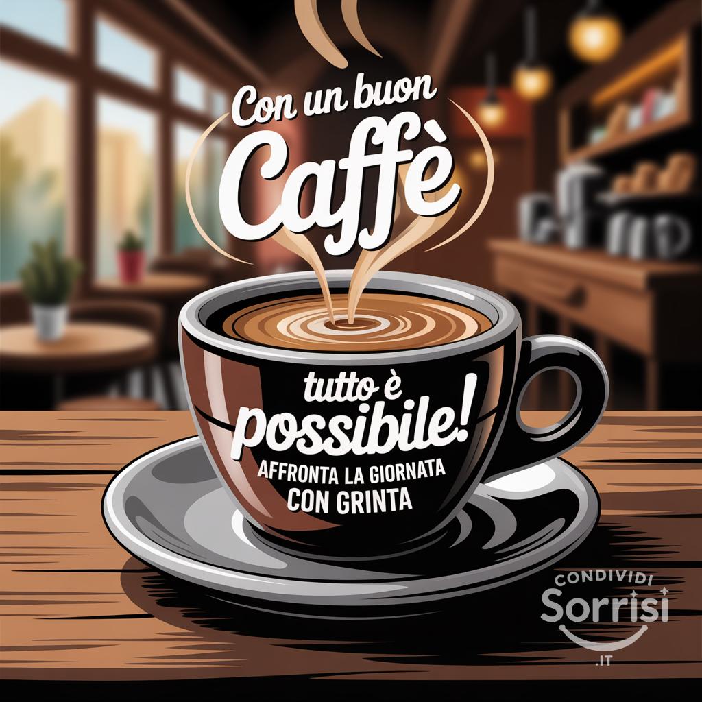 Con un buon caffè tutto è possibile! Affronta la giornata con grinta