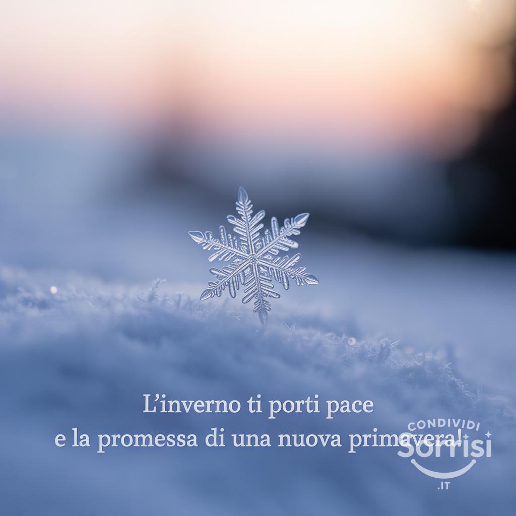 L'inverno ti porti pace e la promessa di una nuova primavera!