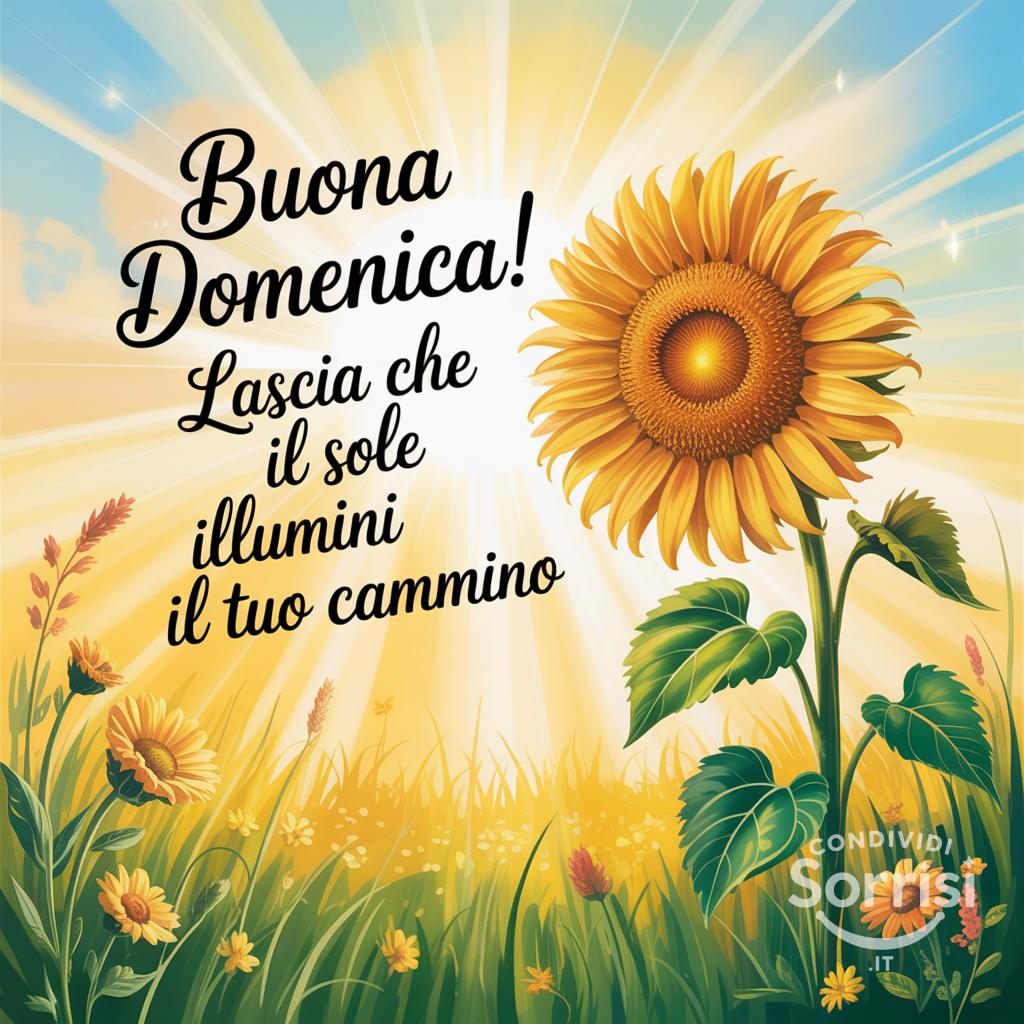Buona domenica! Lascia che il sole illumini il tuo cammino