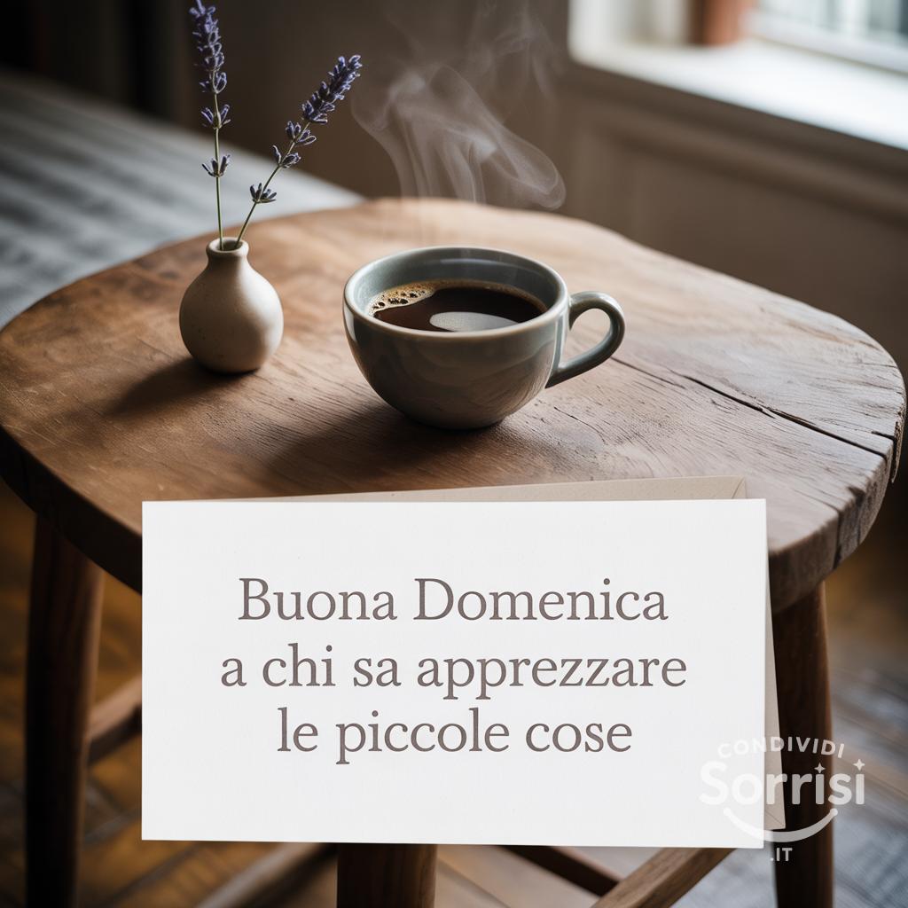 Buona domenica a chi sa apprezzare le piccole cose