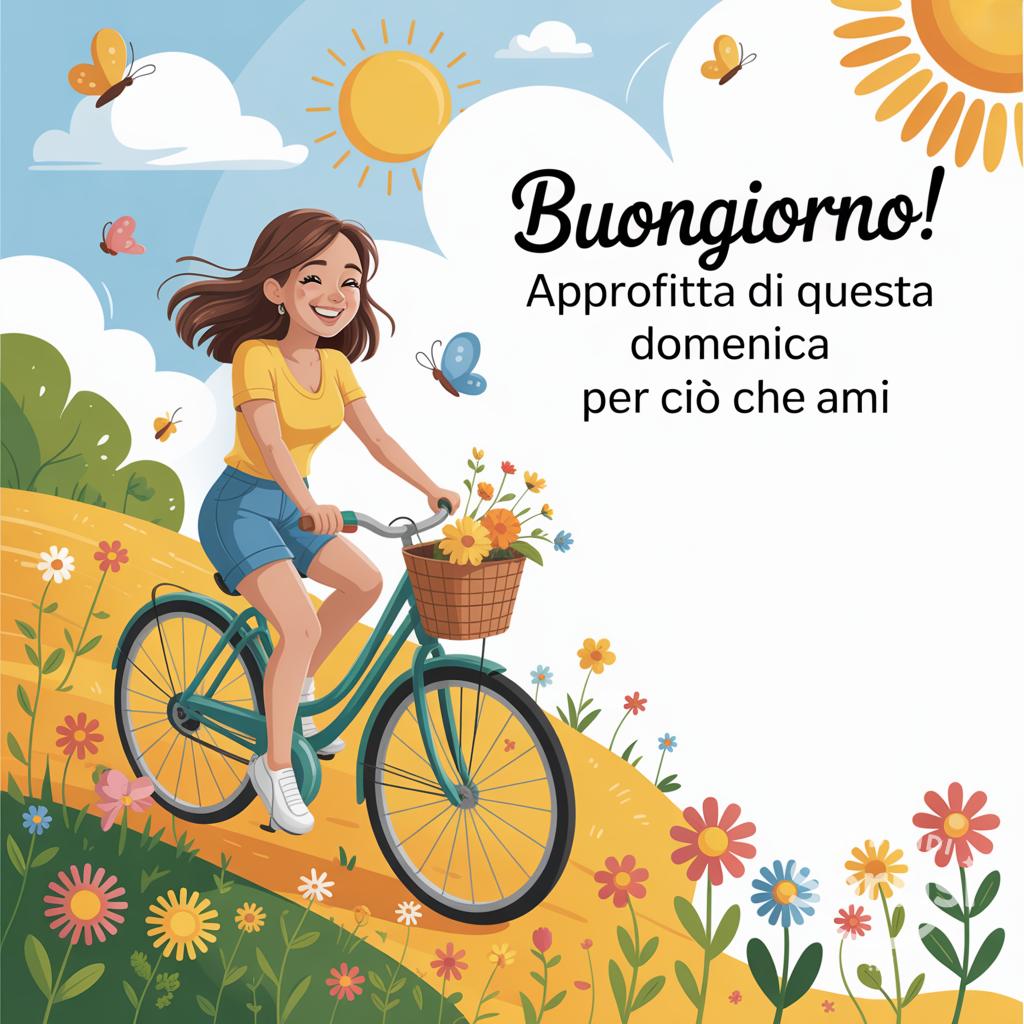Buongiorno! Approfitta di questa domenica per fare ciò che ami