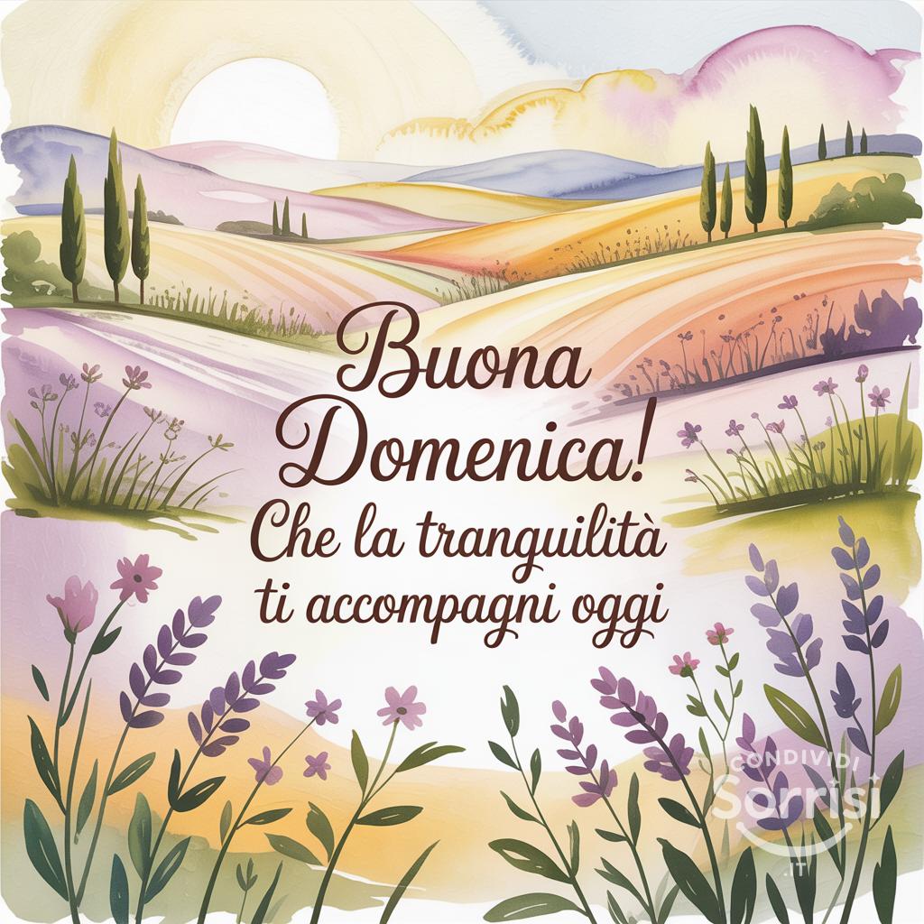 Buona domenica! Che la tranquillità ti accompagni oggi