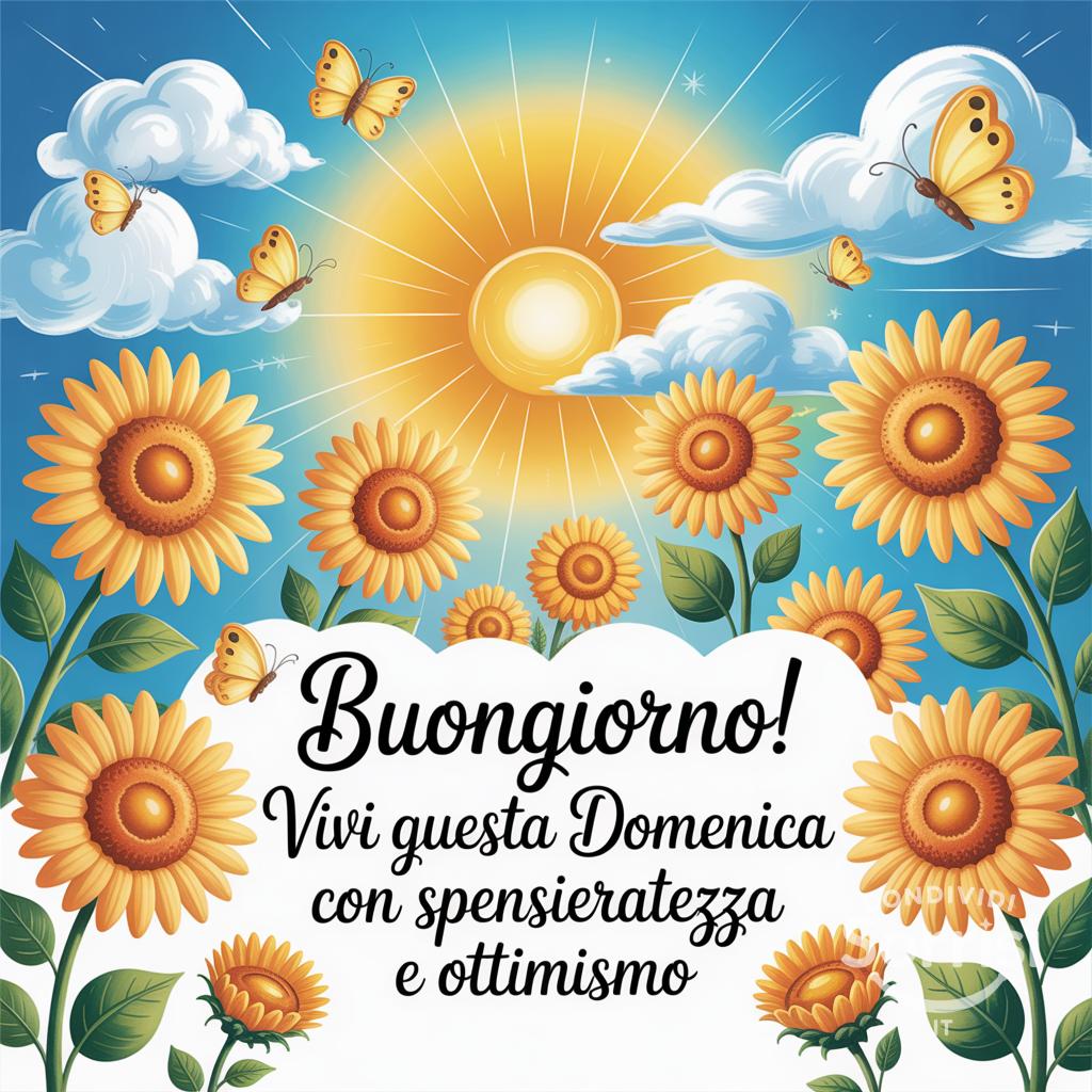 Buongiorno! Vivi questa domenica con spensieratezza e ottimismo