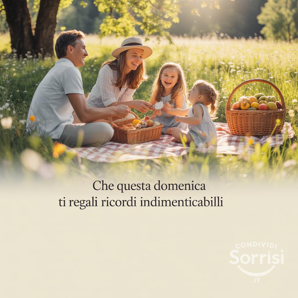 Che questa domenica ti regali ricordi indimenticabili