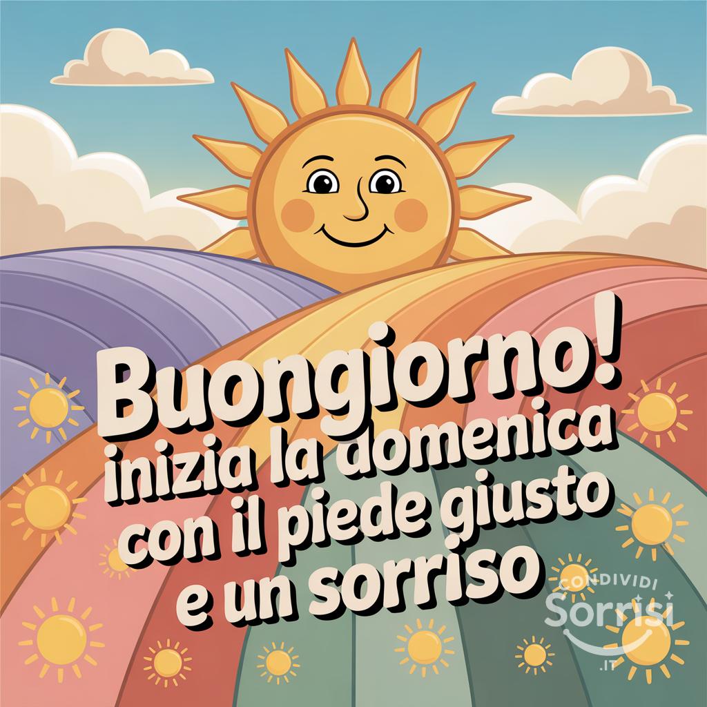 Buongiorno! Inizia la domenica con il piede giusto e un sorriso